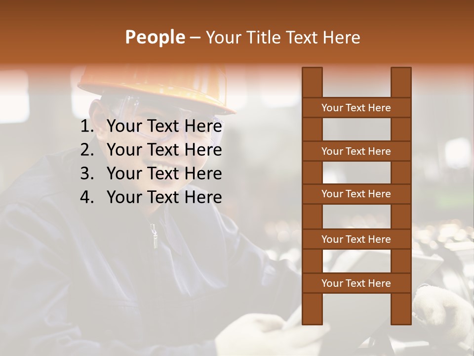 Man Equipment Smile PowerPoint Template