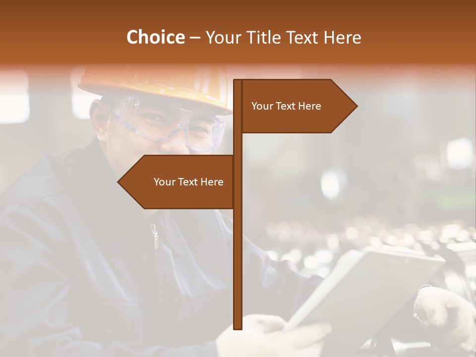 Man Equipment Smile PowerPoint Template