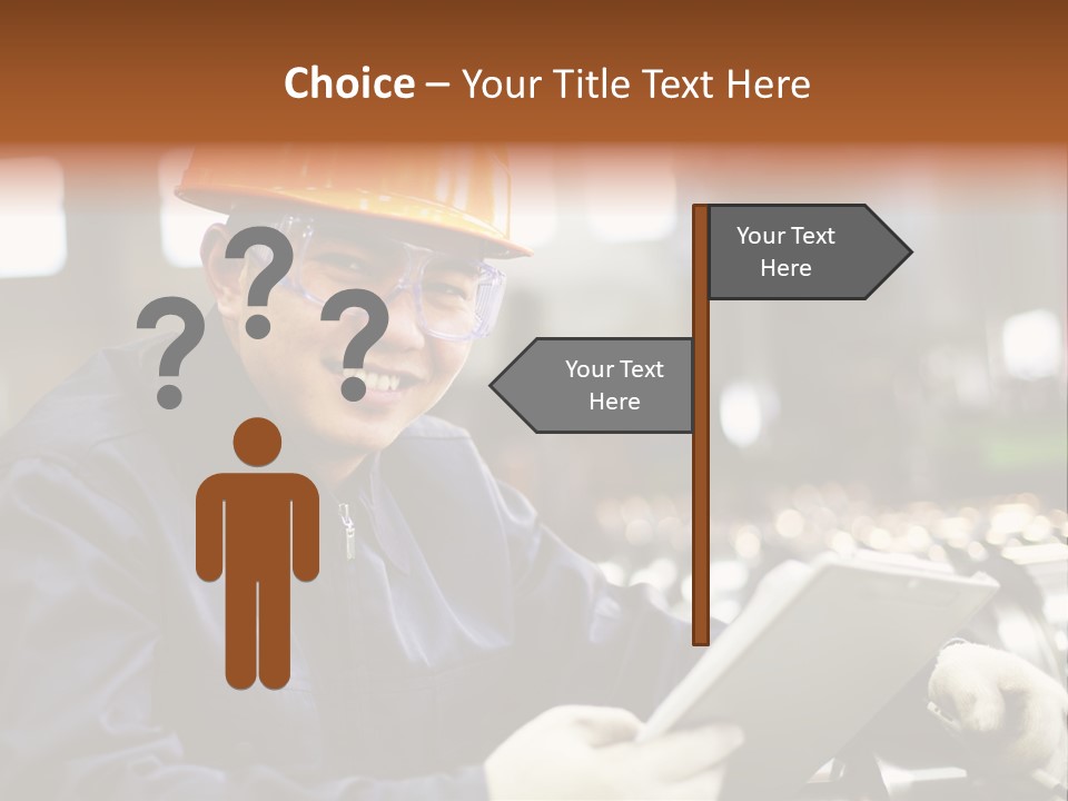 Man Equipment Smile PowerPoint Template