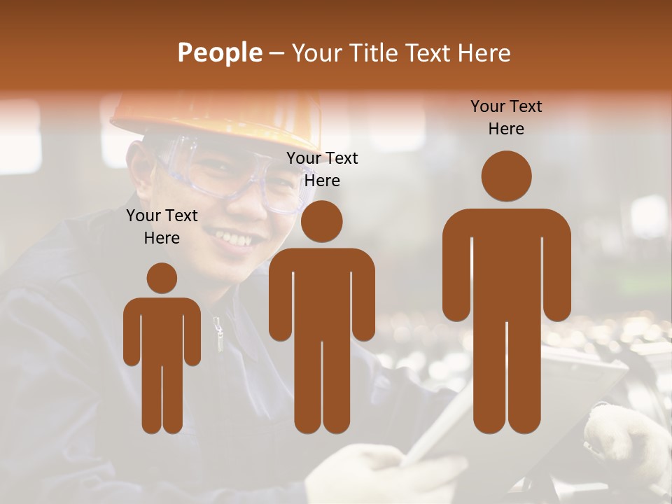 Man Equipment Smile PowerPoint Template