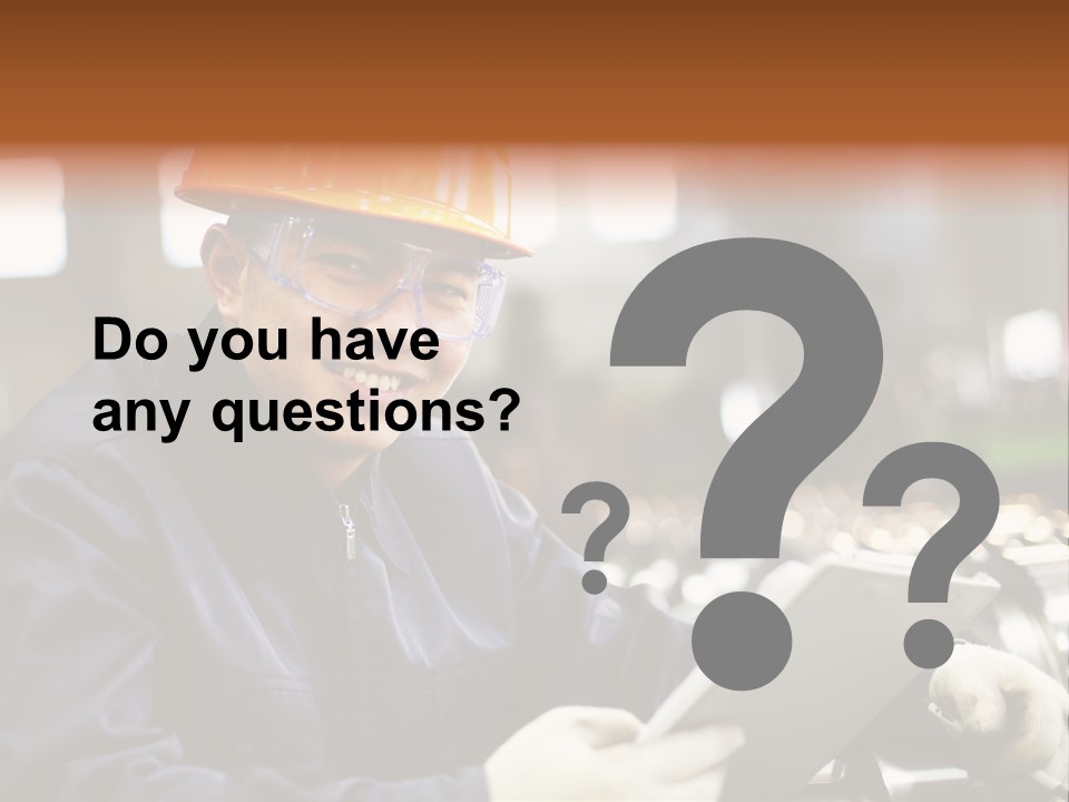 Man Equipment Smile PowerPoint Template