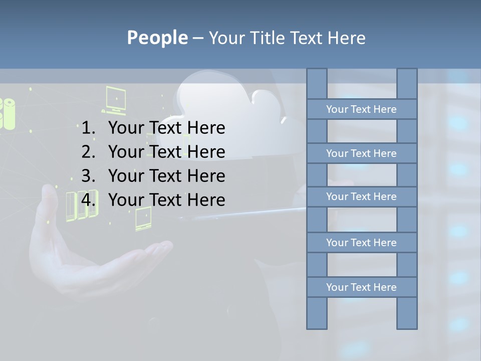 Technology Business Server PowerPoint Template