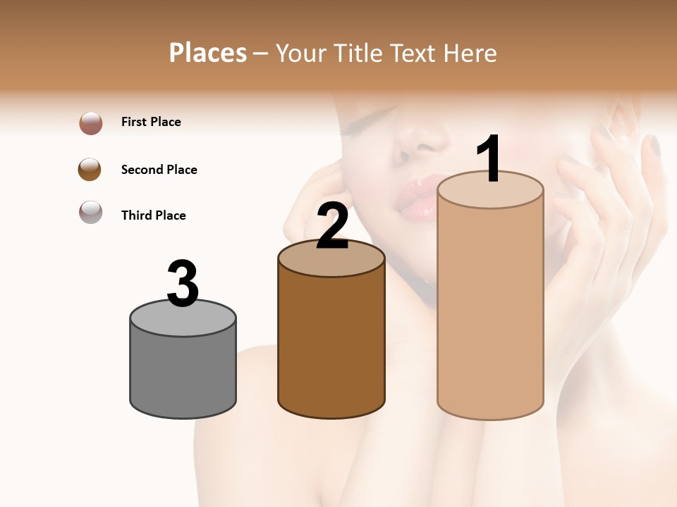 Health Young Woman Caucasian PowerPoint Template