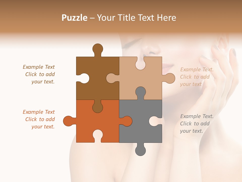 Health Young Woman Caucasian PowerPoint Template