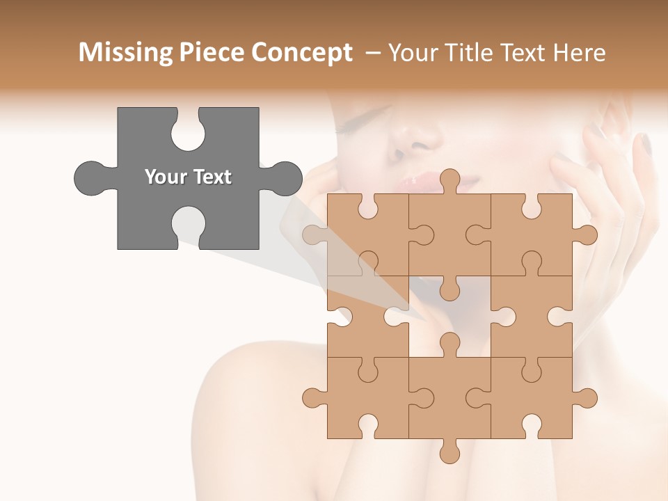 Health Young Woman Caucasian PowerPoint Template