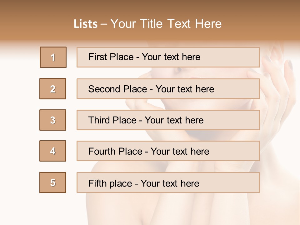 Health Young Woman Caucasian PowerPoint Template