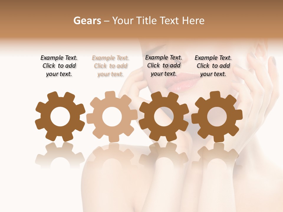 Health Young Woman Caucasian PowerPoint Template