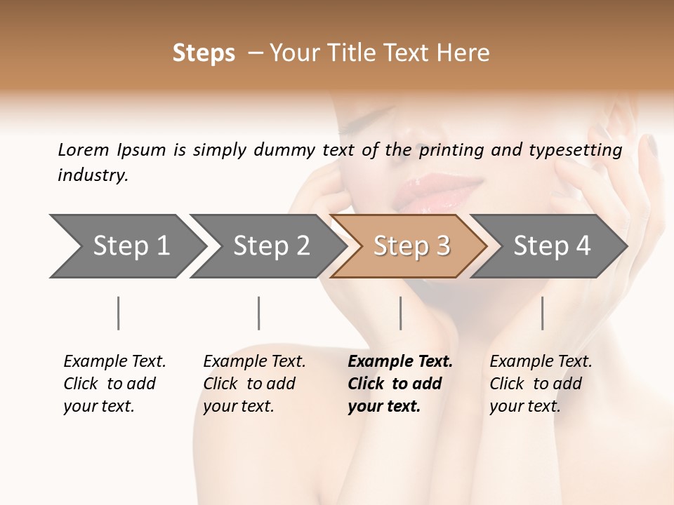 Health Young Woman Caucasian PowerPoint Template