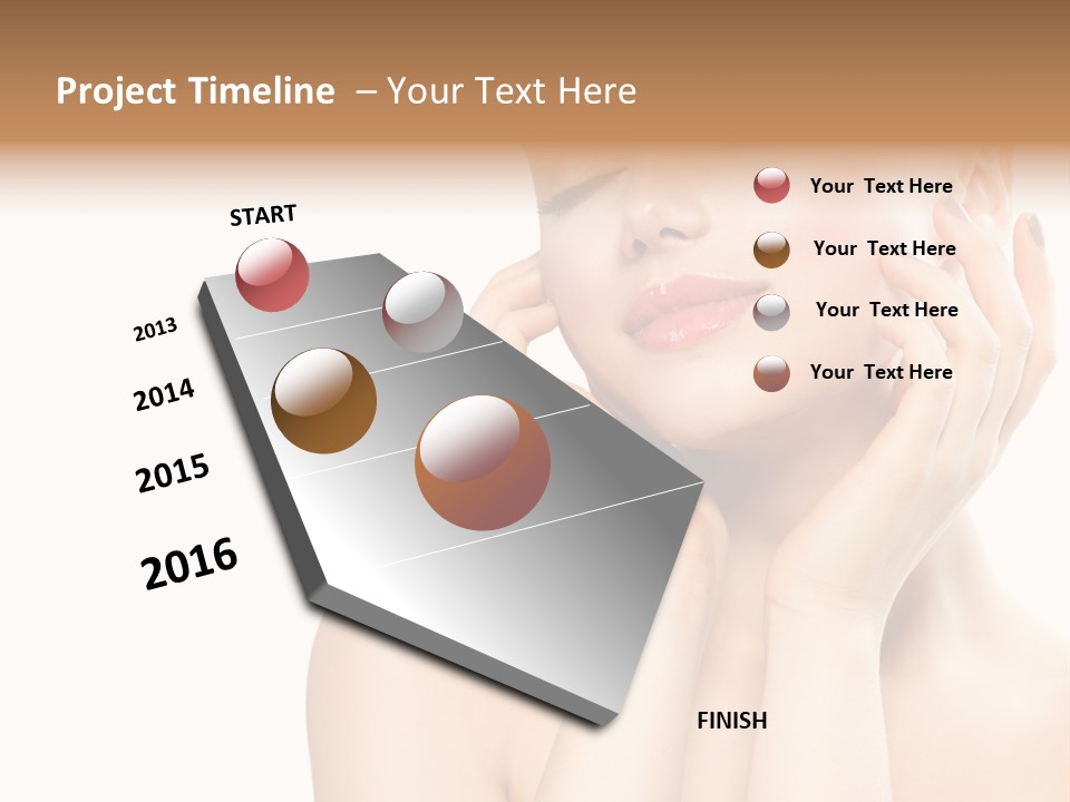 Health Young Woman Caucasian PowerPoint Template
