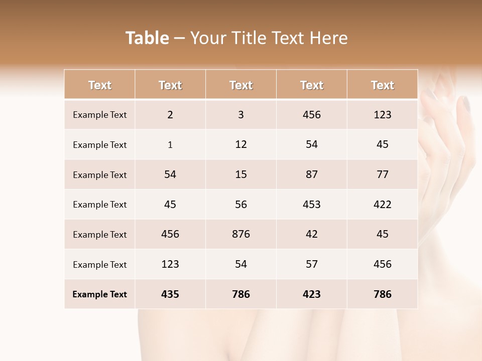 Health Young Woman Caucasian PowerPoint Template