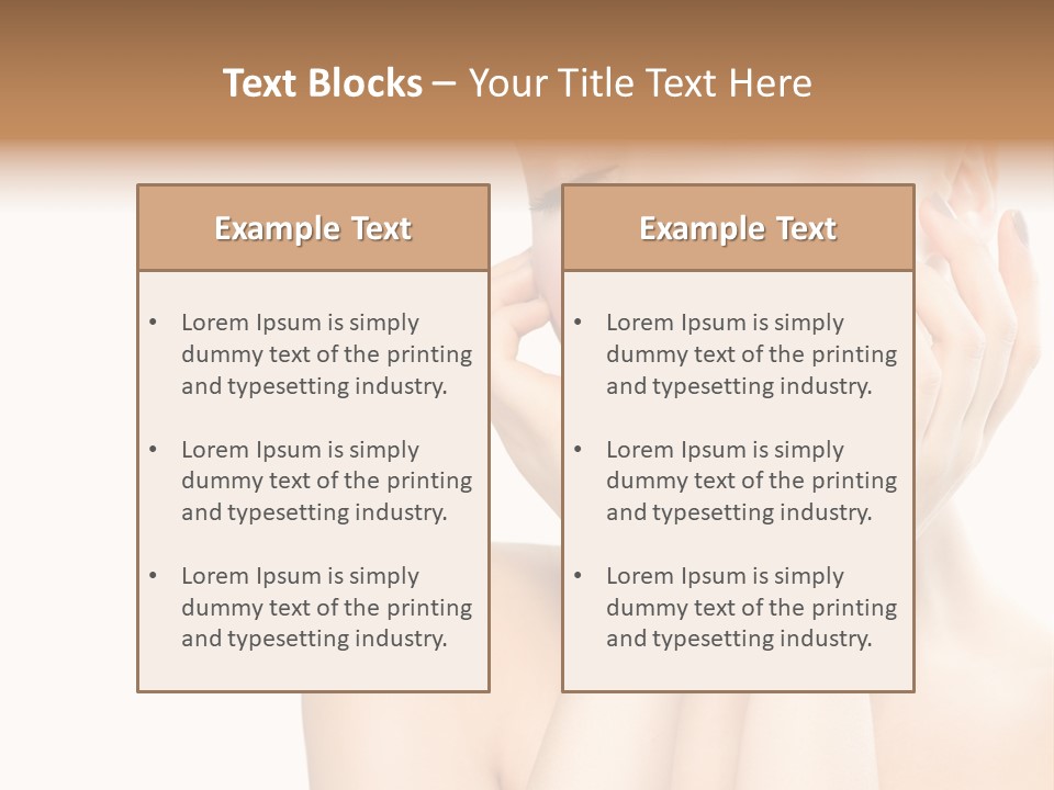 Health Young Woman Caucasian PowerPoint Template