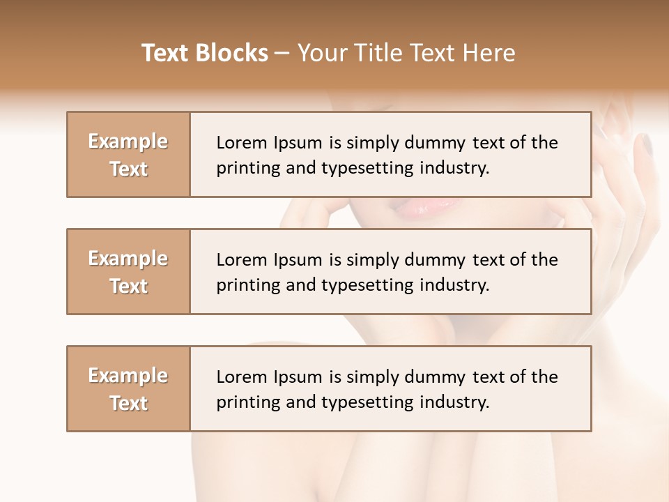 Health Young Woman Caucasian PowerPoint Template