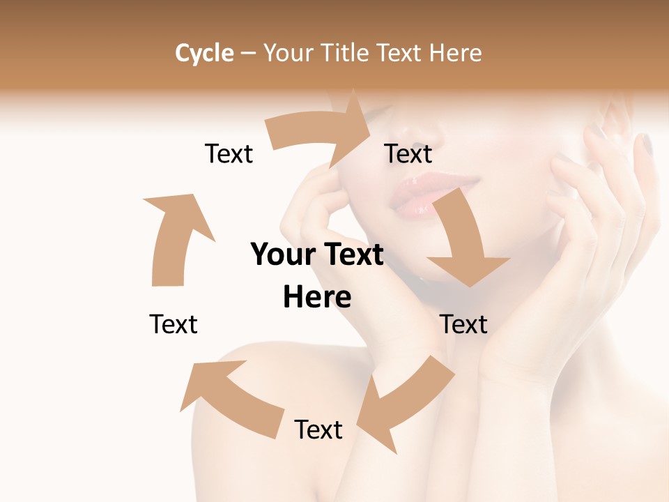 Health Young Woman Caucasian PowerPoint Template