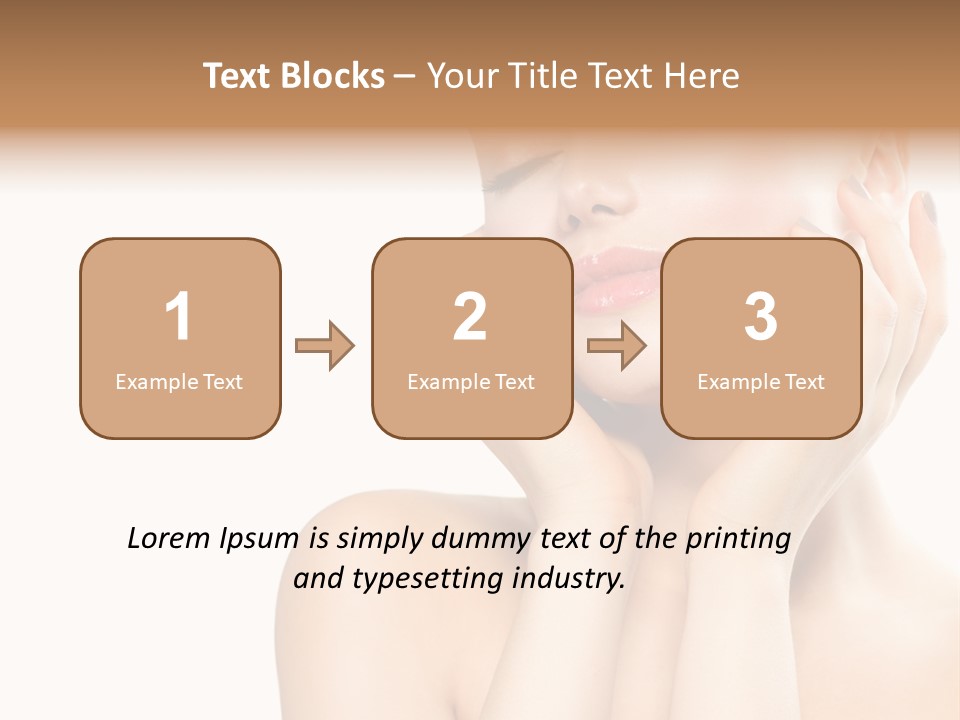 Health Young Woman Caucasian PowerPoint Template