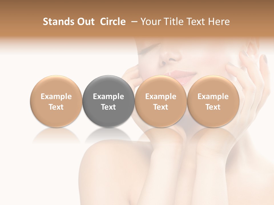 Health Young Woman Caucasian PowerPoint Template