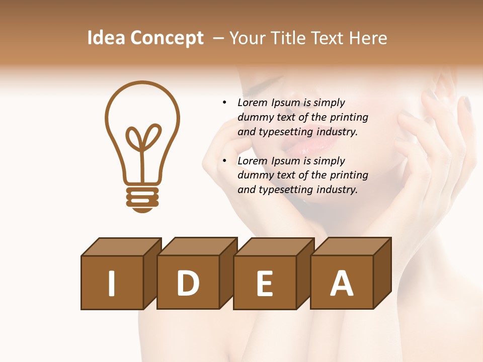 Health Young Woman Caucasian PowerPoint Template