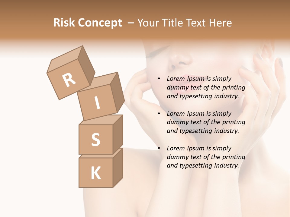 Health Young Woman Caucasian PowerPoint Template