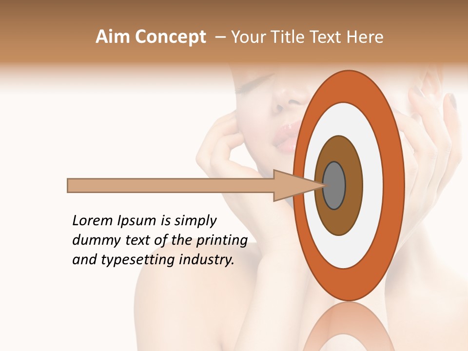 Health Young Woman Caucasian PowerPoint Template