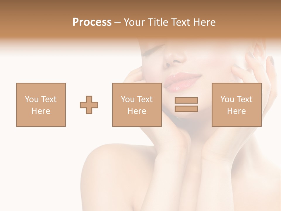 Health Young Woman Caucasian PowerPoint Template