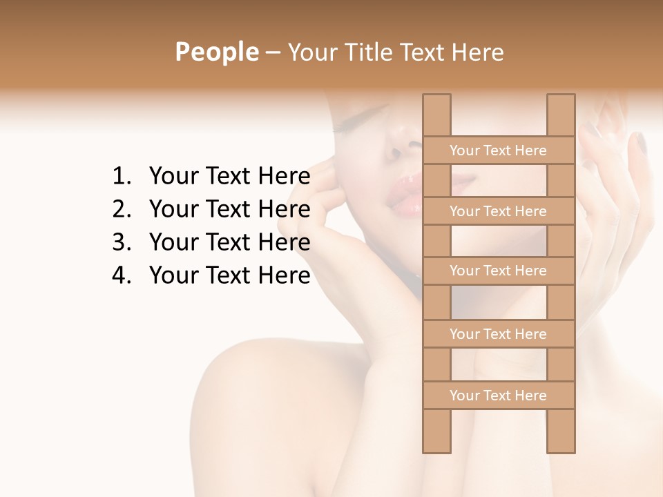 Health Young Woman Caucasian PowerPoint Template