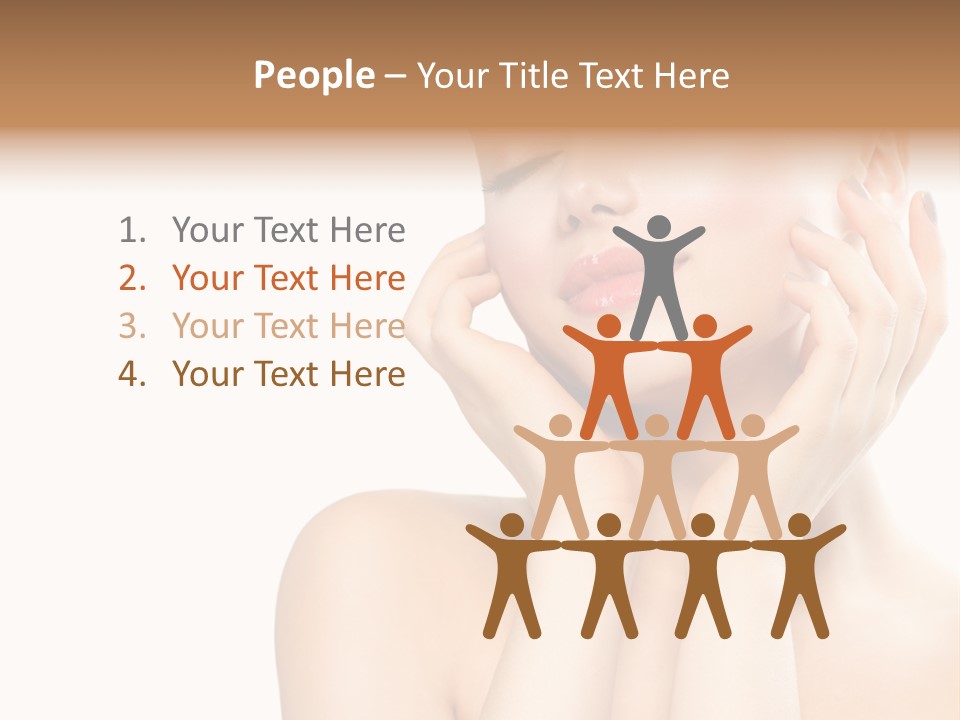 Health Young Woman Caucasian PowerPoint Template