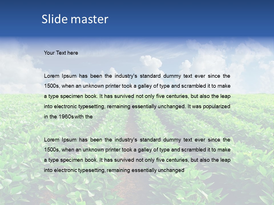 Sky Striped Farm PowerPoint Template