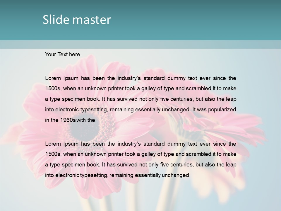 Vintage Ragged Rose PowerPoint Template