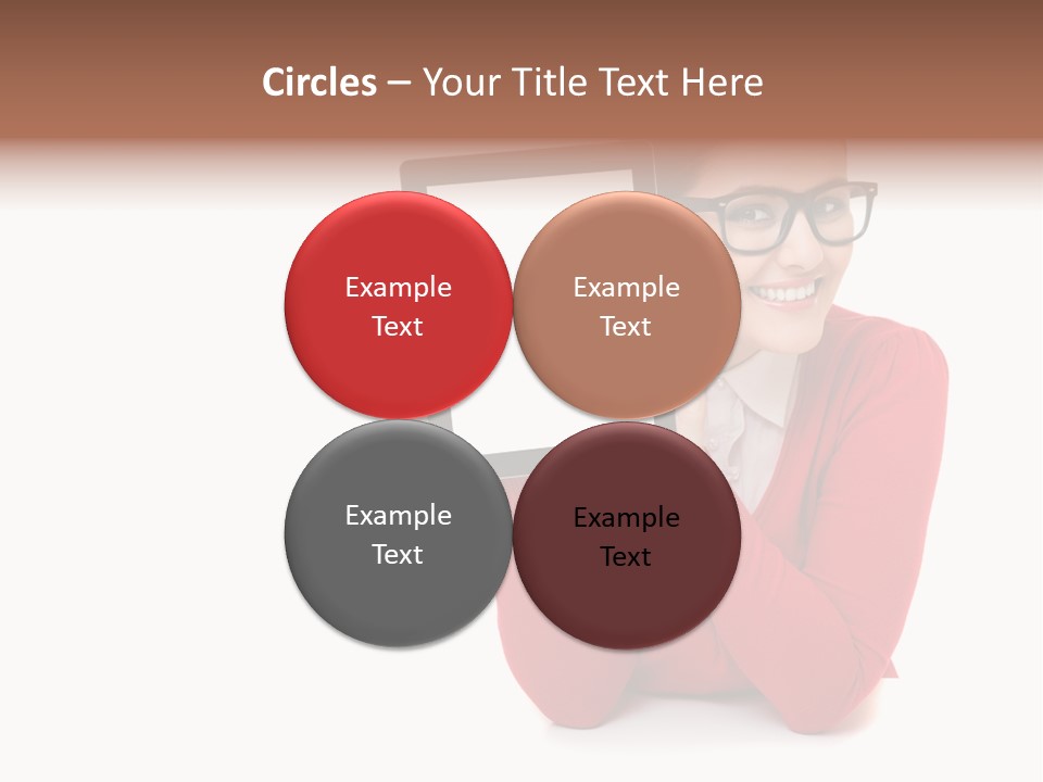 Brunette Holding Student PowerPoint Template