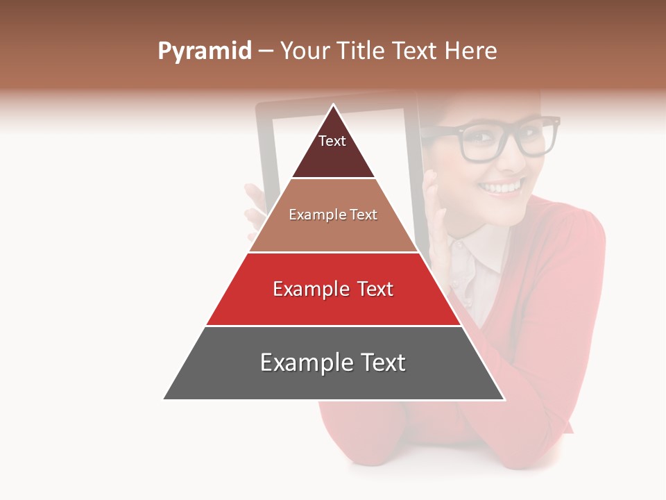 Brunette Holding Student PowerPoint Template