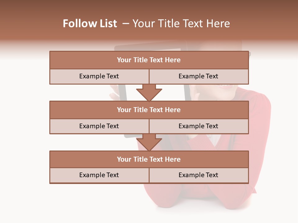 Brunette Holding Student PowerPoint Template