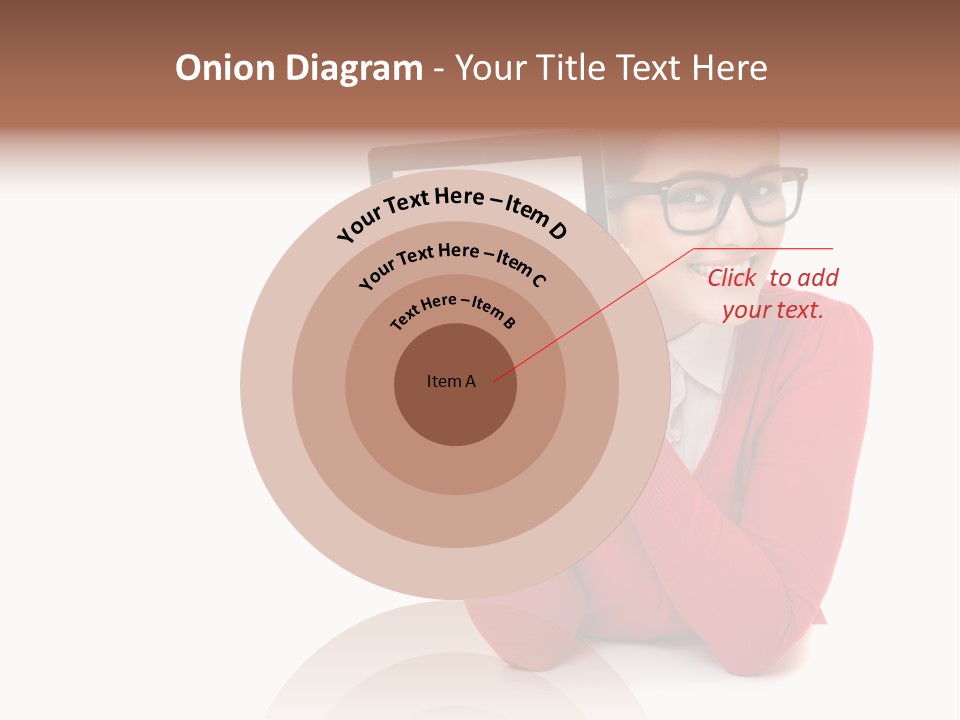 Brunette Holding Student PowerPoint Template