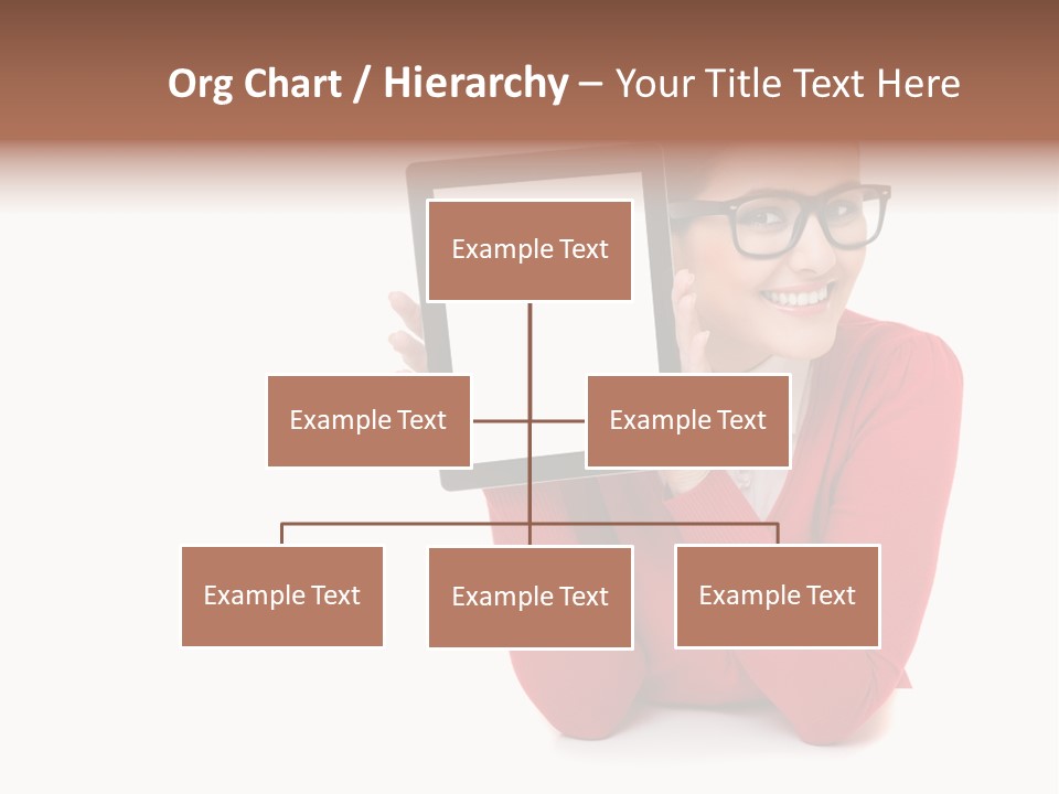 Brunette Holding Student PowerPoint Template