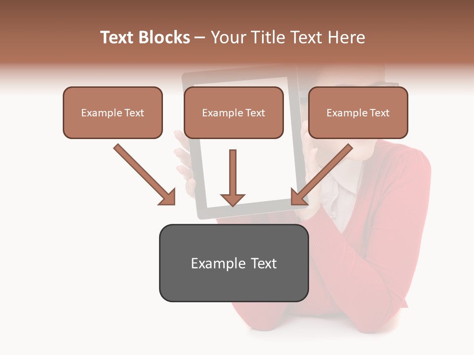 Brunette Holding Student PowerPoint Template