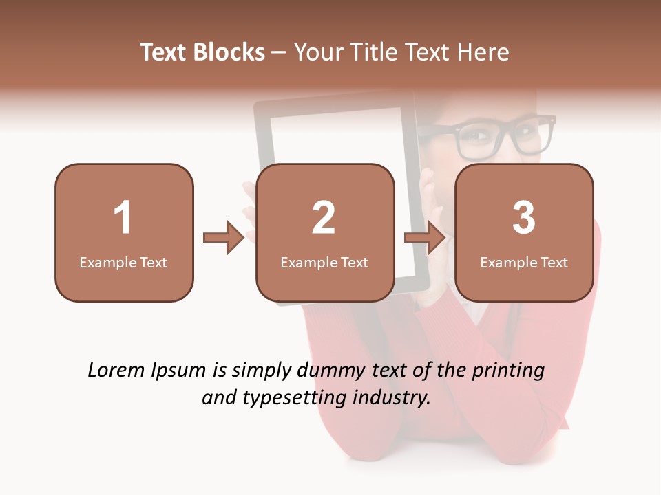 Brunette Holding Student PowerPoint Template