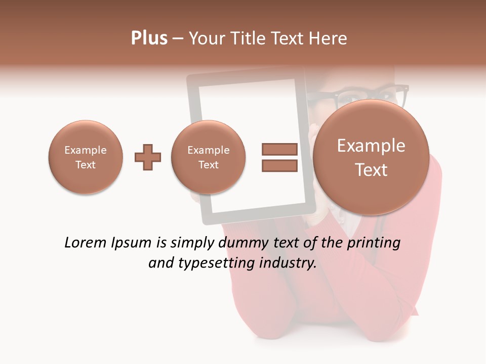 Brunette Holding Student PowerPoint Template