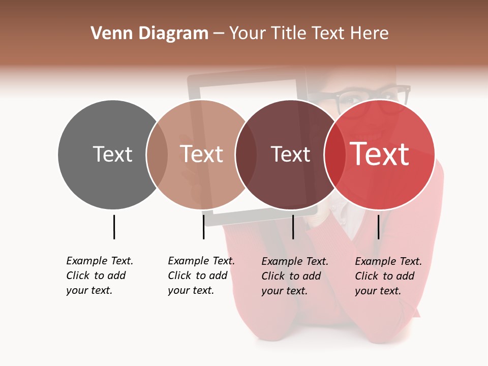 Brunette Holding Student PowerPoint Template