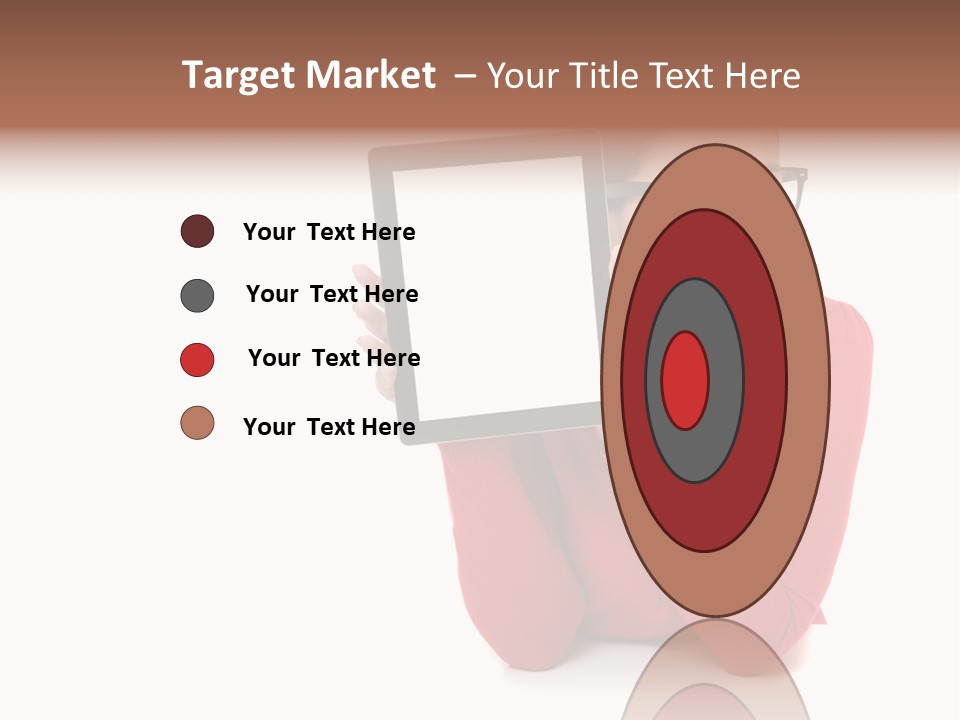 Brunette Holding Student PowerPoint Template