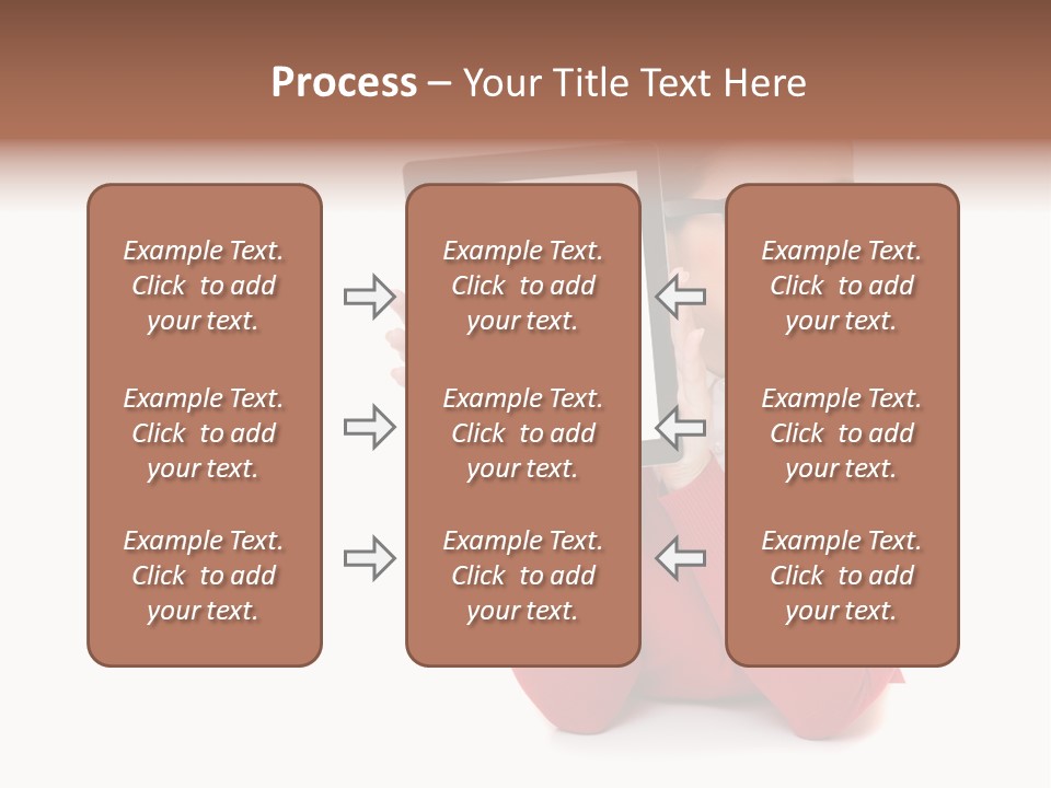 Brunette Holding Student PowerPoint Template