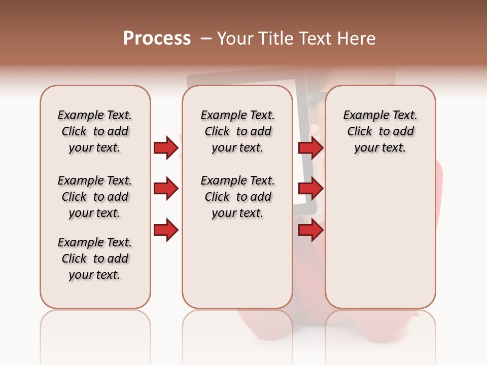 Brunette Holding Student PowerPoint Template