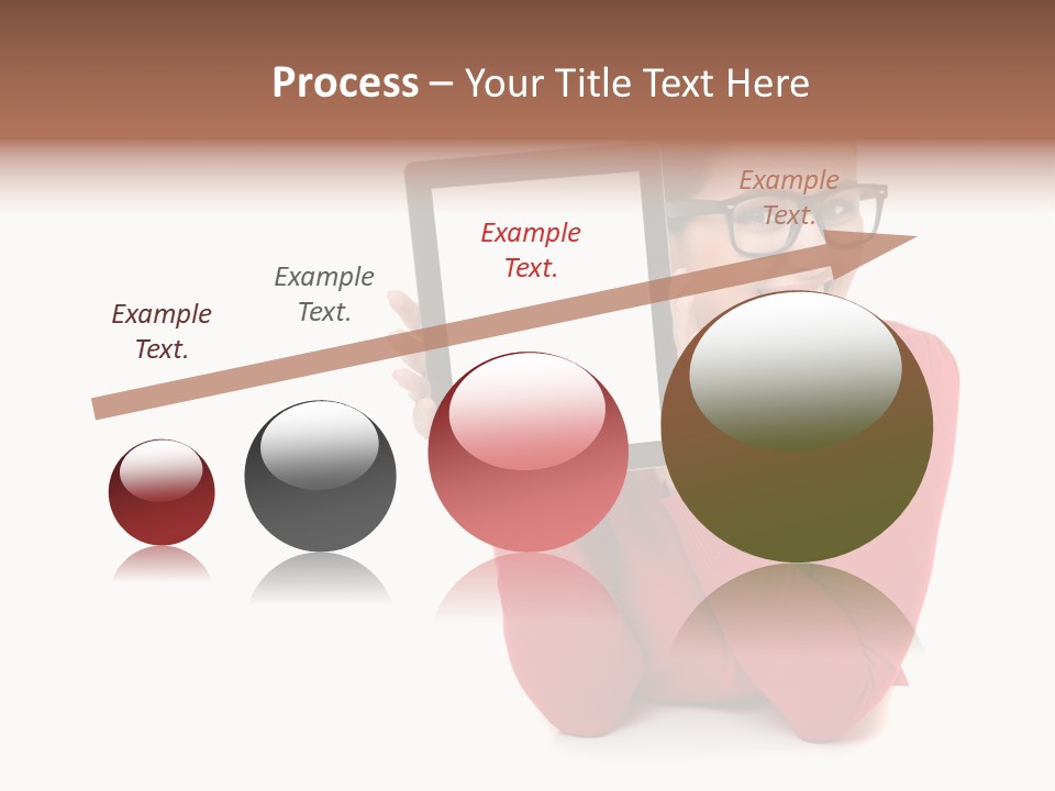 Brunette Holding Student PowerPoint Template