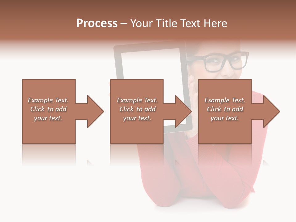 Brunette Holding Student PowerPoint Template