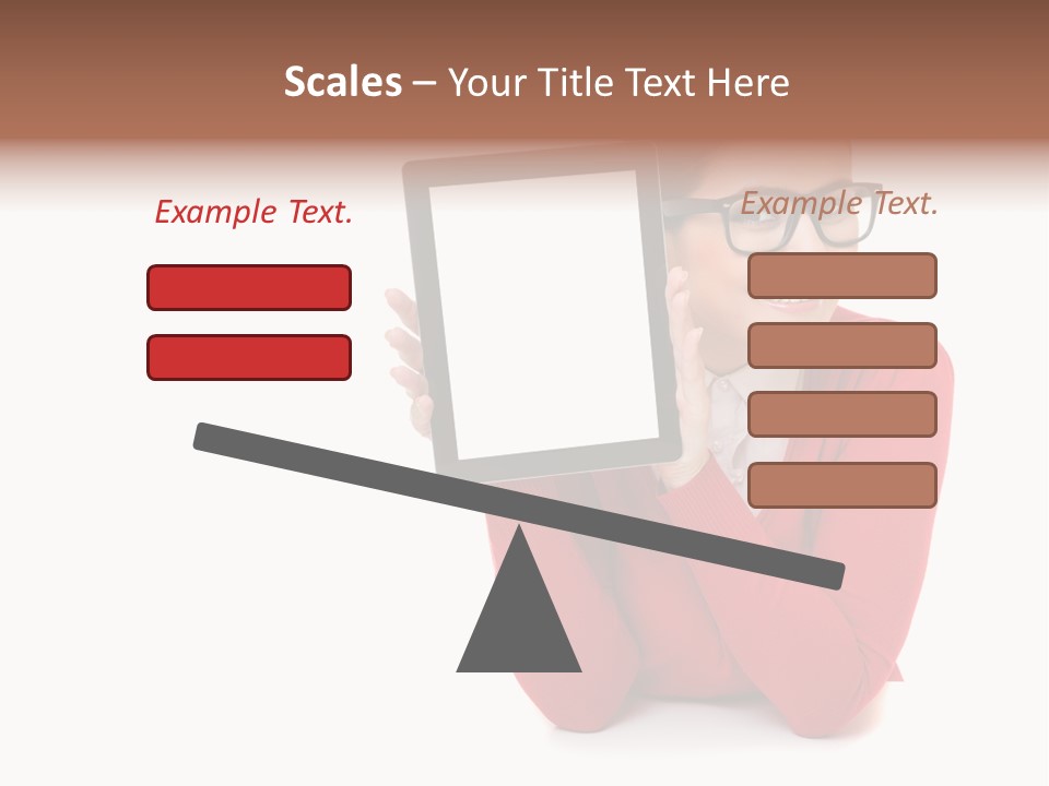 Brunette Holding Student PowerPoint Template