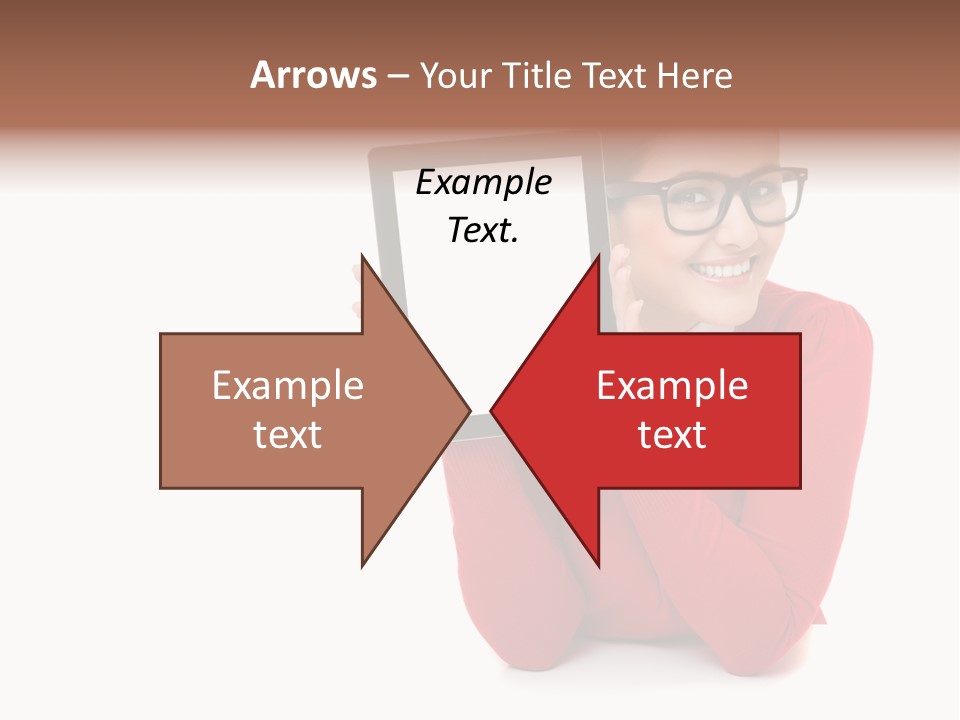 Brunette Holding Student PowerPoint Template