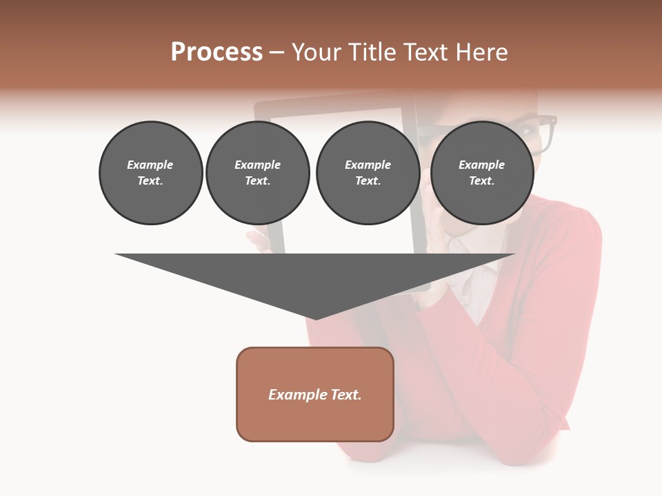 Brunette Holding Student PowerPoint Template