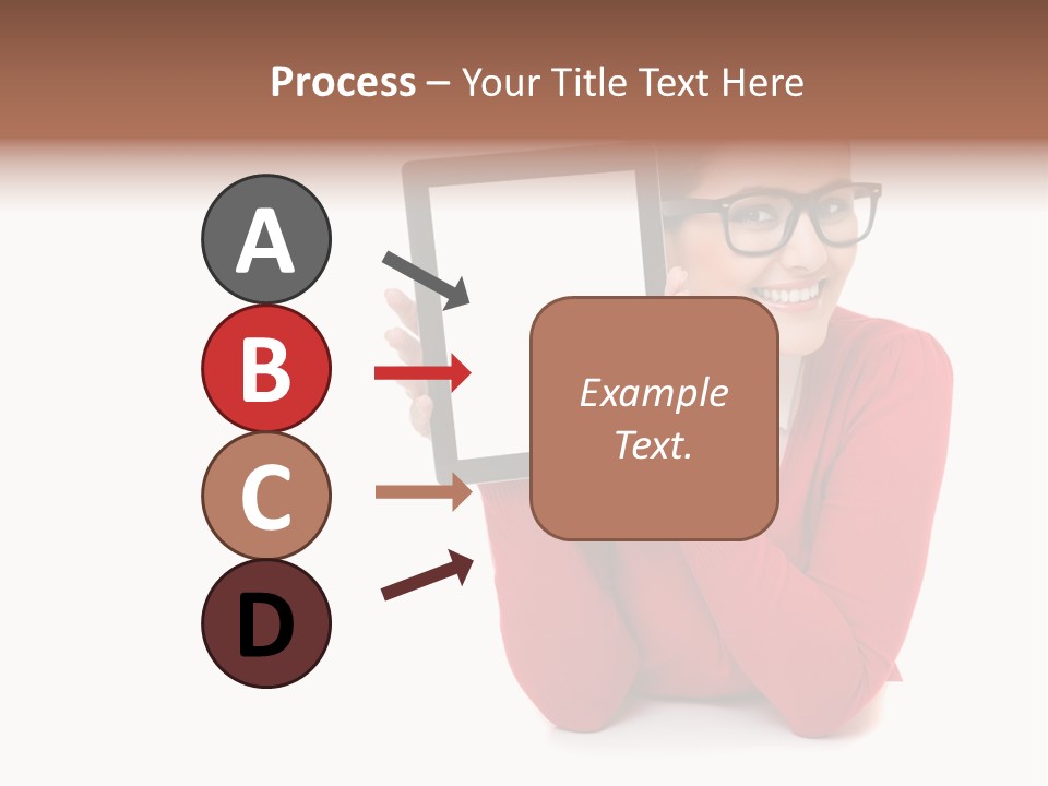 Brunette Holding Student PowerPoint Template