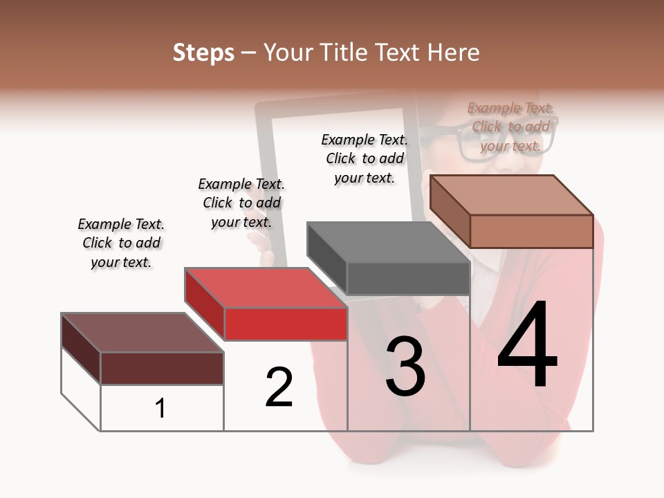 Brunette Holding Student PowerPoint Template