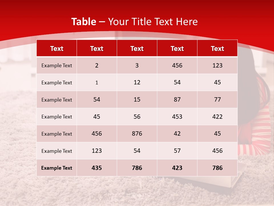 A Girl Laying On The Floor Using A Laptop Computer PowerPoint Template