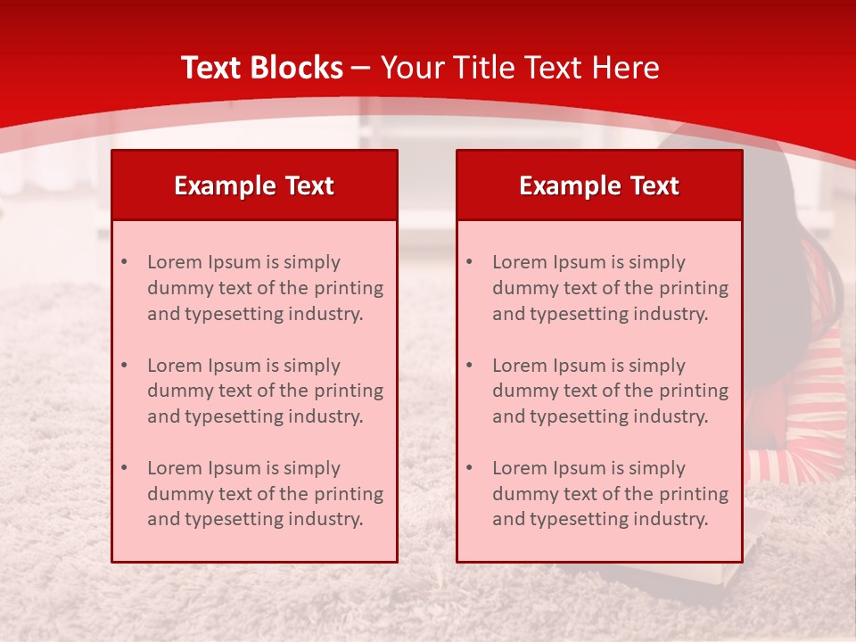 A Girl Laying On The Floor Using A Laptop Computer PowerPoint Template