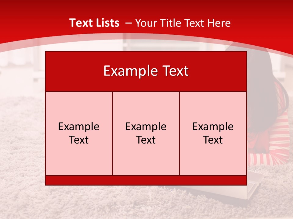 A Girl Laying On The Floor Using A Laptop Computer PowerPoint Template