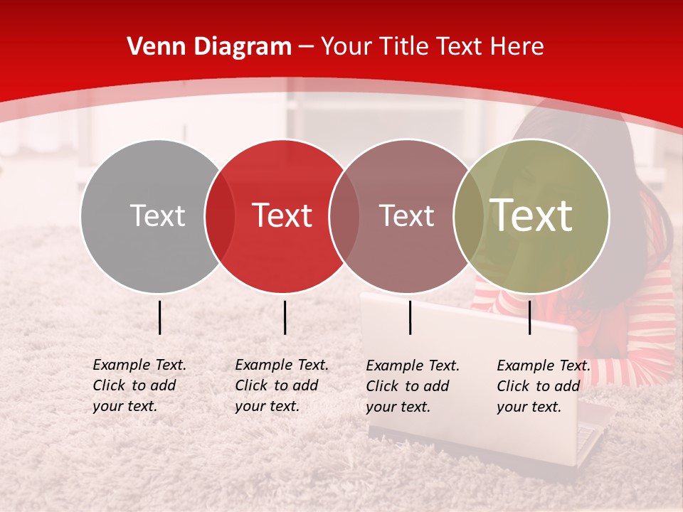 A Girl Laying On The Floor Using A Laptop Computer PowerPoint Template